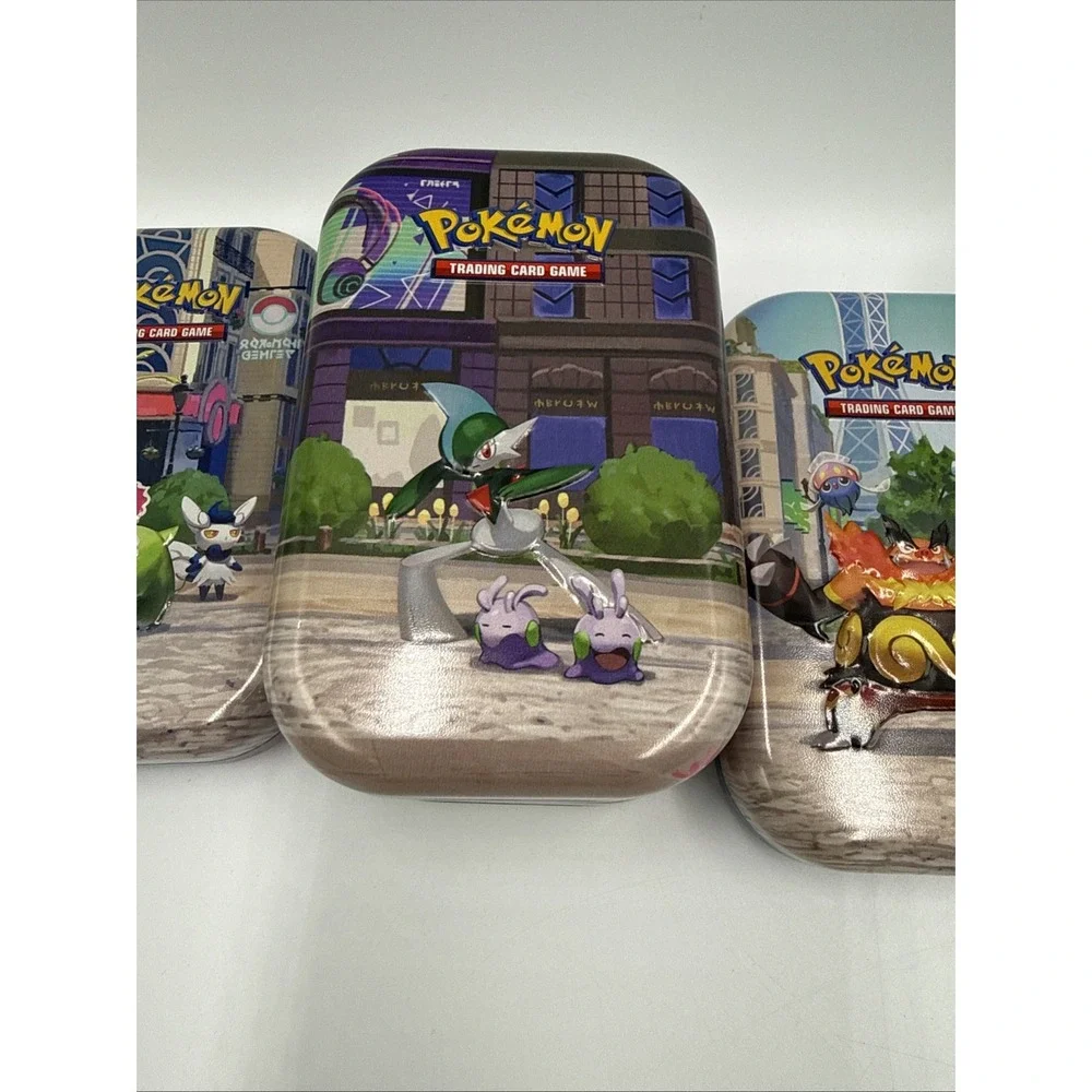 EMPTY Pokemon Lumiose City Mini Tins (No Packs) Comes with stickers Lot of 9